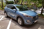 Фото нового Hyundai Tucson в голубом цвете кузова (Ash Blue, V3U) — металлик/перламутр